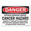 Signmission Safety Sign, OSHA Danger, 18" Height, 24" Width, Aluminum, Arsenic Cancer Hazard, Landscape OS-DS-A-1824-L-19267